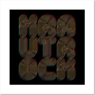 Krautrock! Typographic Retro 70s Style Art Design Posters and Art